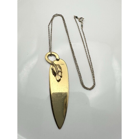 14k Gold Filled Made In Italy Leaf Pendant Necklace 19” - Picture 1 of 6